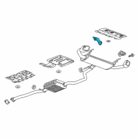 OEM GMC Terrain Muffler & Pipe Hanger Diagram - 84163380