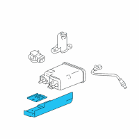 OEM 2009 GMC Sierra 1500 Shield Asm-Evap Emission Canister Heat Diagram - 15118102