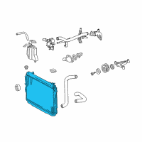 OEM 2005 Toyota Tundra Radiator Assembly Diagram - 16410-YZZAV