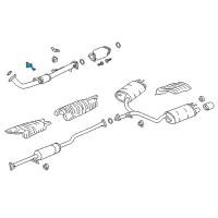 OEM Honda Accord Stay, Exhaust Diagram - 18213-T2F-A21