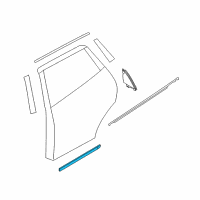 OEM Nissan Rogue Moulding-Rear Door, RH Diagram - 82876-4BA0A