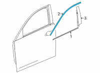 OEM 2016 Cadillac ATS Reveal Molding Diagram - 23181430