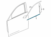 OEM 2015 Cadillac ATS Belt Molding Diagram - 22970641