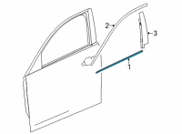 OEM 2017 Cadillac ATS Belt Molding Diagram - 23169754