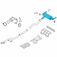 OEM 2017 BMW M2 Rear Muffler With Pipe Assembly Diagram - 18-30-7-854-719