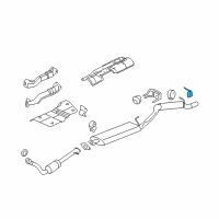 OEM 2004 Pontiac Aztek Bracket Asm-Exhaust Resonator Rear Hanger Diagram - 10417373