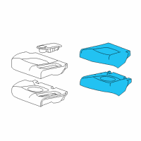 OEM 2017 Chevrolet Spark Seat Cushion Pad Diagram - 42523663