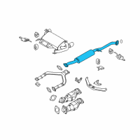 OEM Infiniti FX45 Exhaust Pressure Muffler Assembly Diagram - 20300-CG200