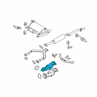 OEM Infiniti FX45 Three Way Catalytic Converter Diagram - 20802-CL70A