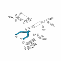 OEM Infiniti FX45 Front Exhaust Tube Assembly Diagram - 20020-CL80A
