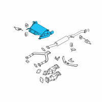 OEM 2008 Infiniti FX45 Exhaust Main Muffler Assembly Diagram - 20100-3V60A