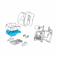 OEM 2004 Buick Park Avenue Pad Asm, Driver Seat Cushion Diagram - 12456668