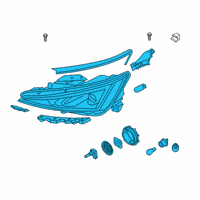 OEM 2019 Hyundai Elantra Right Side Headlight Halogen Diagram - 92102-F3500