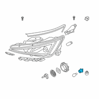 OEM Hyundai Front Position Lamp Socket Diagram - 92161-L1000