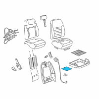 OEM 2008 Ford Mustang Seat Cushion Heater Diagram - 7R3Z-14D696-B
