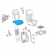 OEM 2006 Ford Mustang Seat Cushion Pad Diagram - 6R3Z-63632A22-A