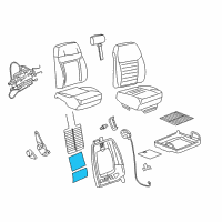 OEM 2007 Ford Mustang Seat Back Heater Diagram - 7R3Z-14D696-A