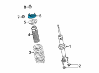 OEM 2022 Ford Bronco Shock and Strut Mount Diagram - MB3Z18A099A