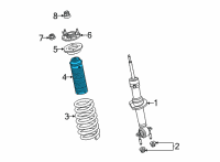 OEM 2021 Ford Bronco BEARING - FRONT SUSPENSION STR Diagram - MB3Z-18198-B