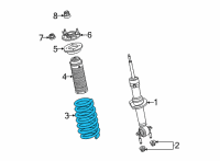 OEM 2022 Ford Bronco SPRING - FRONT Diagram - MB3Z-5310-A