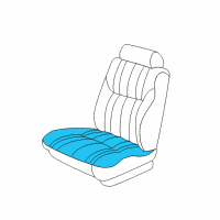 OEM 1999 Dodge Intrepid Seat Cushion Pad Diagram - SR861D5AA