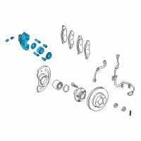 OEM 1995 Nissan Quest REMAN CALIPER Front Left Diagram - 41011-0B000RE