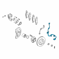 OEM 1999 Nissan Quest Sensor Assembly-Anti SKID, Front LH Diagram - 47911-7B000