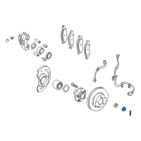 OEM 1996 Nissan Quest Nut-Lock, Front Wheel Bearing Diagram - 43262-0B000