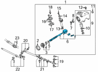 OEM Ford E-150 Club Wagon Shaft & Sector Diagram - E3TZ3524D