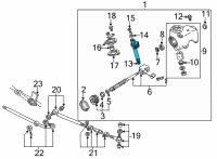 OEM 1984 Ford Bronco Shaft & Sector Diagram - E3TZ3575C