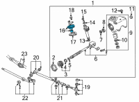 OEM 1999 Ford E-350 Super Duty Steering Gearbox Diagram - E3TZ3583C