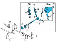 OEM 1991 Ford Bronco Rack and Pinions Diagram - E3TZ3504E