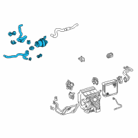 OEM 2006 Lexus RX400h Heater Water Pump Assembly Diagram - 87200-48020