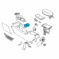 OEM 2016 Jeep Cherokee CUPHOLDER-Console Mounted Diagram - 1WG50DX9AC