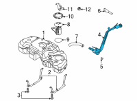 OEM 2021 Ford Bronco Sport PIPE - FUEL FILLER Diagram - LX6Z-9034-U