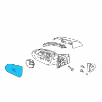 OEM Hyundai Accent Glass Holder Assembly-Outside Rear View, RH Diagram - 87621-H9030