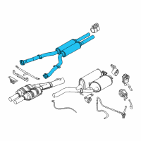 OEM BMW 750Li Exhaust Pipe Diagram - 18-30-7-966-269