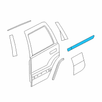 OEM 2013 Jeep Grand Cherokee Molding-Rear Door Diagram - 55079308AE