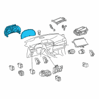 OEM Lexus RX350 Meter Assy, Combination Diagram - 83800-48S00