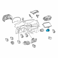 OEM Lexus RX350 Switch Assembly, Hazard Diagram - 84330-0E020