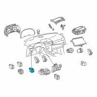 OEM Lexus RX350 Switch, Fuel Lid Opener Diagram - 84841-0E021