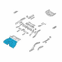 OEM 2012 Hyundai Genesis Panel Assembly-Rear Floor Diagram - 65510-3M000