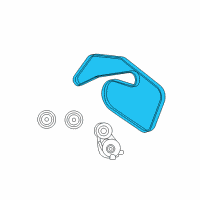 OEM 2008 Jeep Grand Cherokee Belt-SERPENTINE Diagram - 4891587AB