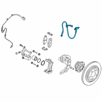 OEM 2020 Kia Soul Brake Front Hose, Left Diagram - 58731K0000