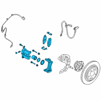 OEM 2022 Kia Soul Front Brake Assembly, Left Diagram - 58110K0000