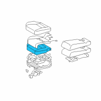 OEM 2009 Lexus LS460 Pad, Rear Seat Cushion, RH Diagram - 71611-50260