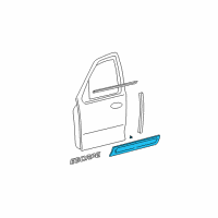 OEM 2005 Ford Escape Body Side Molding Diagram - 5L8Z-7820878-DAB