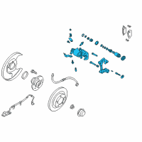 OEM Infiniti I30 REMAN CALIPER Rear Right Diagram - 44001-31U13RE