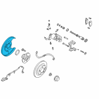 OEM Infiniti Rear Brake-Backing Plate Splash Dust Shield Diagram - 44150-4U000