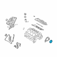 OEM 2018 Kia Stinger Seal-Oil Rear Diagram - 214433C700